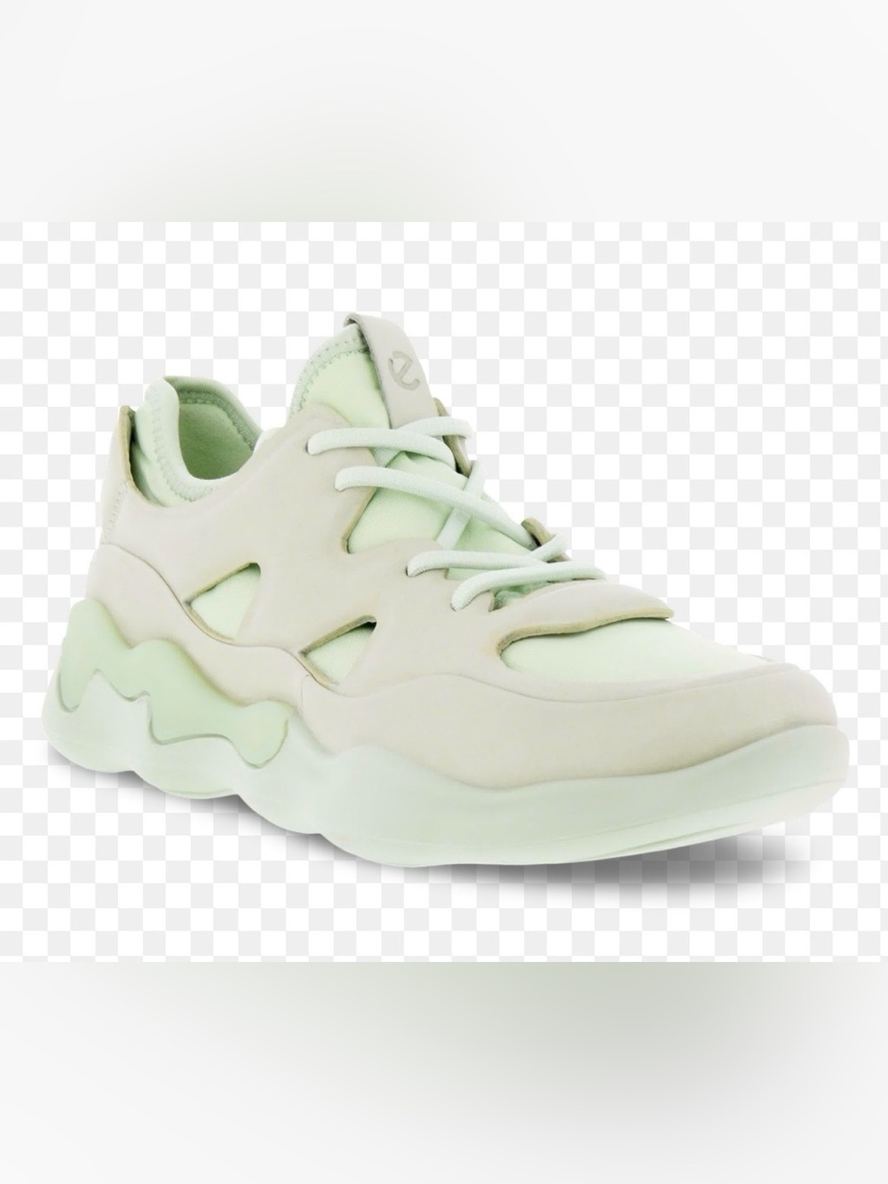 Ecco Women's Mint Green Lace-Up Athletic running Sneaker